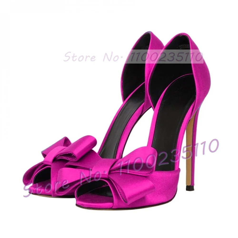 Rose Red Bowknot Satin Pumps Women Elegant Catwalk Peep Toe Cover Heel Shoes Ladies Summer Nifty Big Size Party Knotted Pumps
Rose Red Bowknot Satin Pumps Women Elegant Catwalk Peep Toe Cover Heel Shoes Ladies Summer Nifty Big Size Party Knotted Pumps