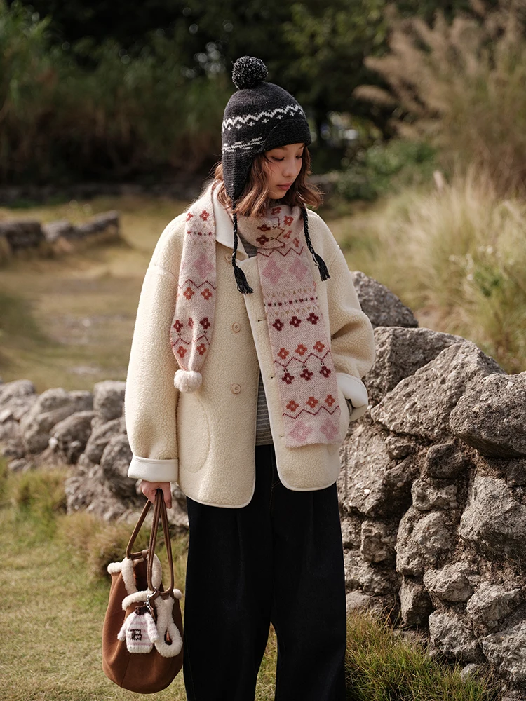 Adorable Little Lamb Double-Sided Wear Suede Jaet Woolen Collar Casual Sle Long Sve Mid-Length Stand Fit for Women
Adorable Little Lamb Double-Sided Wear Suede Jaet Woolen Collar Casual Sle Long Sve Mid-Length Stand Fit for Women