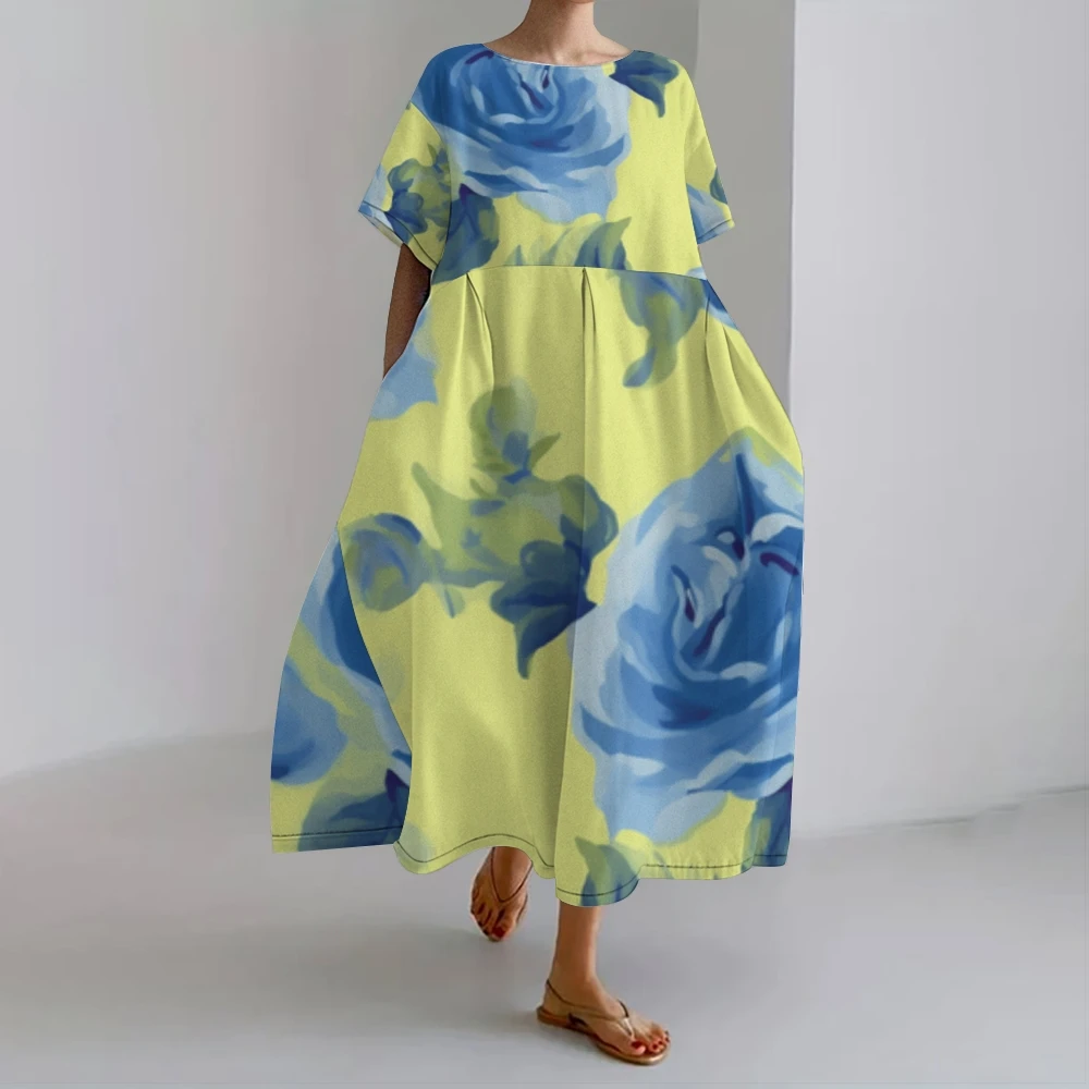 2024 Beach Style Loose Ladies long dress Luxury Brand womans outfit chic Venezuela O Neck Printing Baggy Maxi Dresses
2024 Beach Style Loose Ladies long dress Luxury Brand womans outfit chic Venezuela O Neck Printing Baggy Maxi Dresses
