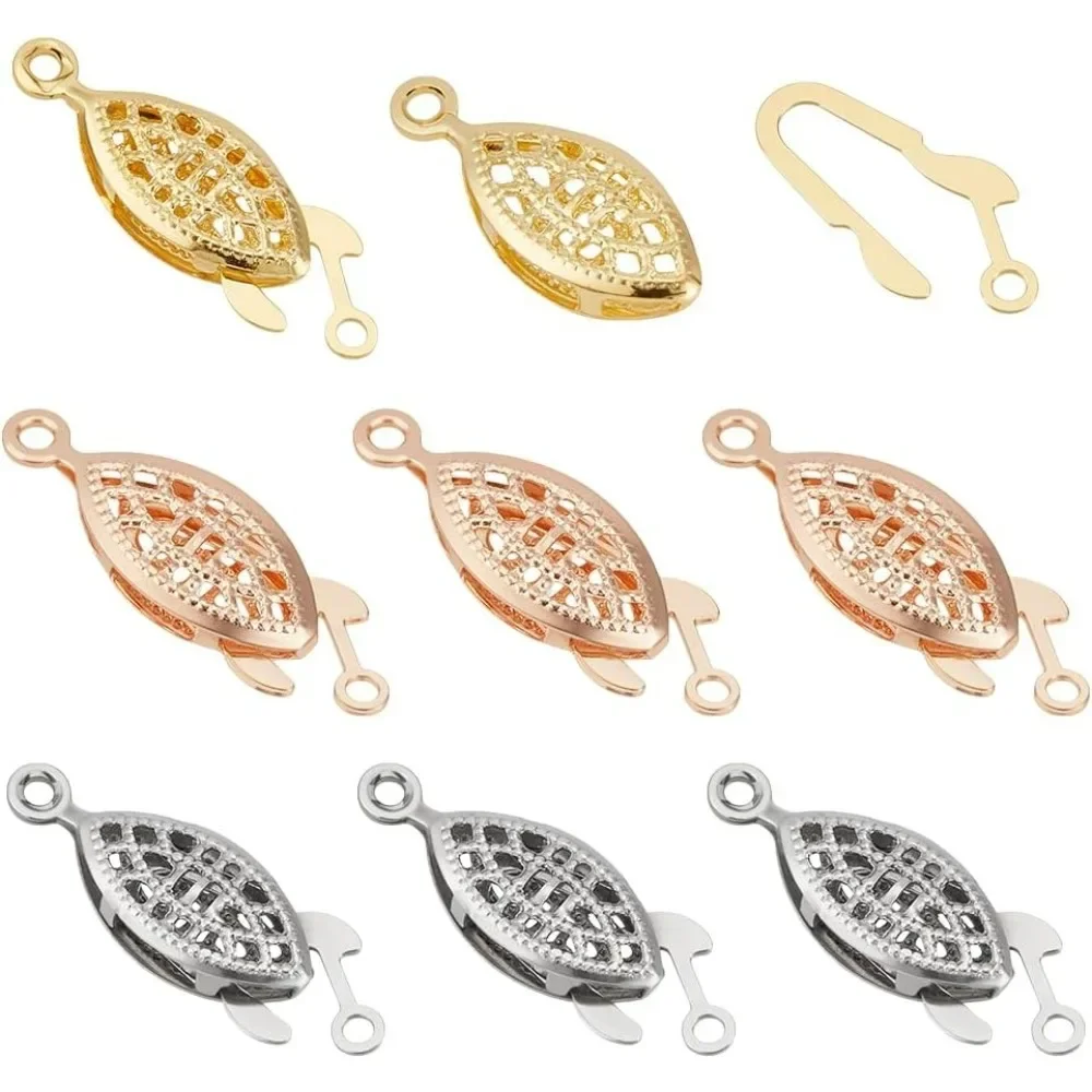 60PCS Oval Fish Hook Clasps Connector 3 Colors Stainless Steel Filigree Necklace Clasp Jewelry Slide Clasps for Pearl Knotted
60PCS Oval Fish Hook Clasps Connector 3 Colors Stainless Steel Filigree Necklace Clasp Jewelry Slide Clasps for Pearl Knotted