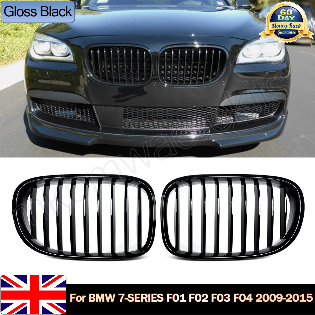 Magickit Front Bumper Kidney Grilles for BMW 7 Series F01 F02 2008 2009 2010 2011 2012 2013 2014 Gloss Black 740i 750i 760Li
Magickit Front Bumper Kidney Grilles for BMW 7 Series F01 F02 2008 2009 2010 2011 2012 2013 2014 Gloss Black 740i 750i 760Li