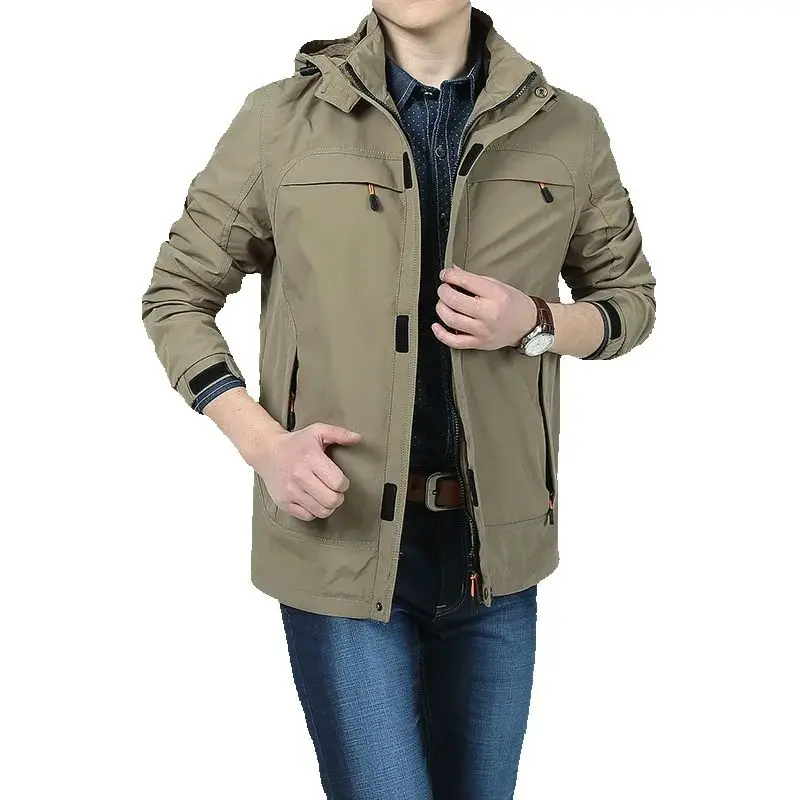 Men's Autumn Outdoor Windbreaker Waterproof Military Uniform Casual Coat with Removable Cap Loose Fit for Middle-Aged
Men's Autumn Outdoor Windbreaker Waterproof Military Uniform Casual Coat with Removable Cap Loose Fit for Middle-Aged