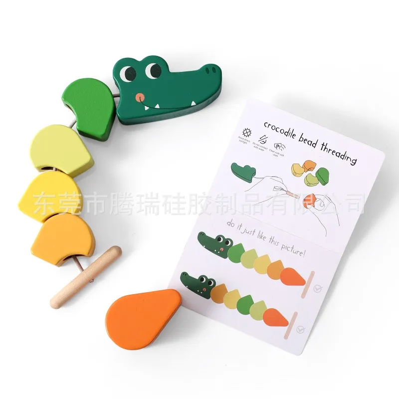 Wooden Crocodile Lacing Toy Educational Threading Game for Toddlers Fine Motor Skills and Color Matching Practice
Wooden Crocodile Lacing Toy Educational Threading Game for Toddlers Fine Motor Skills and Color Matching Practice