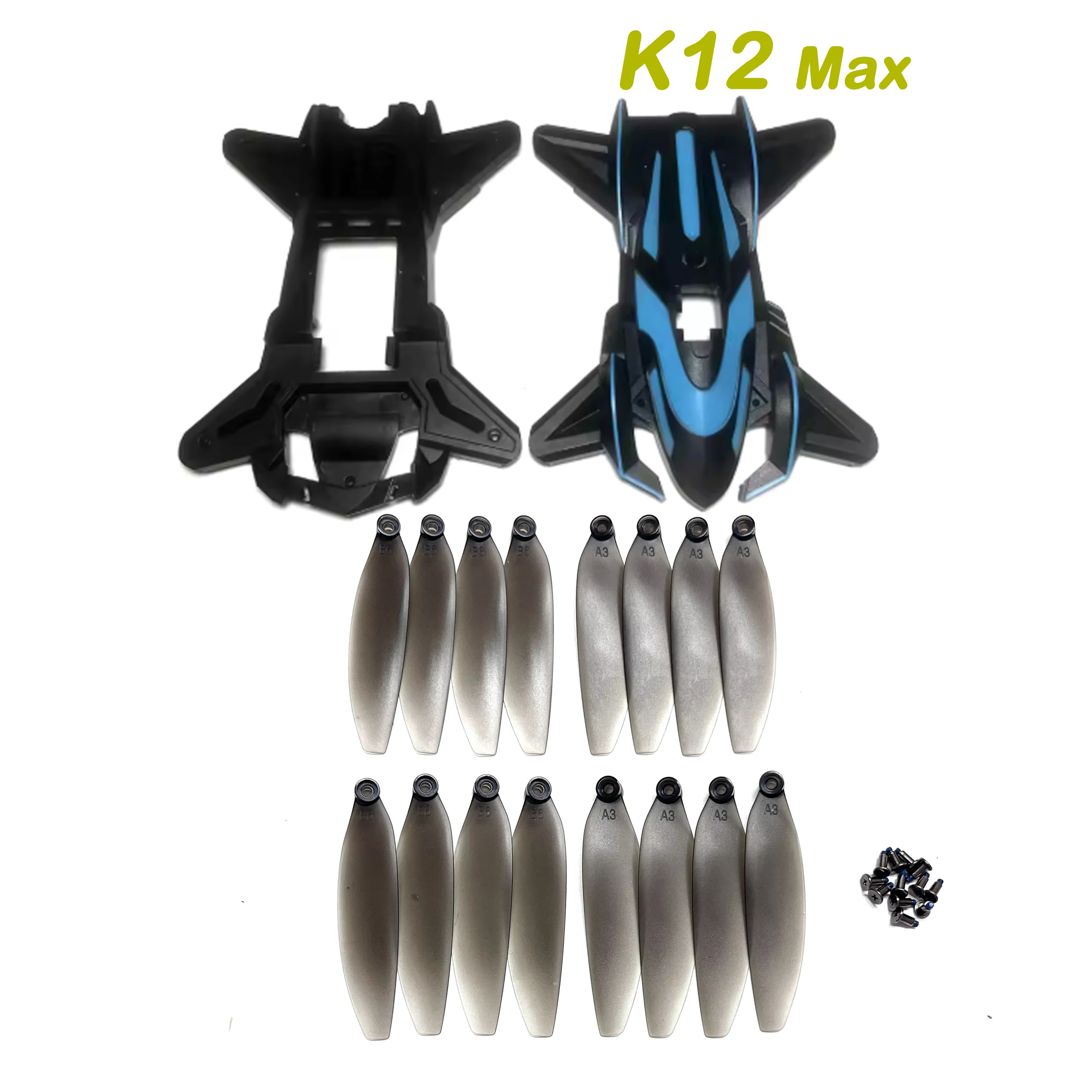 K12MAX Комплект запасных частей для дрона K12 MAX Корпус вверх вниз Рама кузова с 16 лопастями пропеллера K12MAX Аксессуар 
K12MAX Комплект запасных частей для дрона K12 MAX Корпус вверх вниз Рама кузова с 16 лопастями пропеллера K12MAX Аксессуар