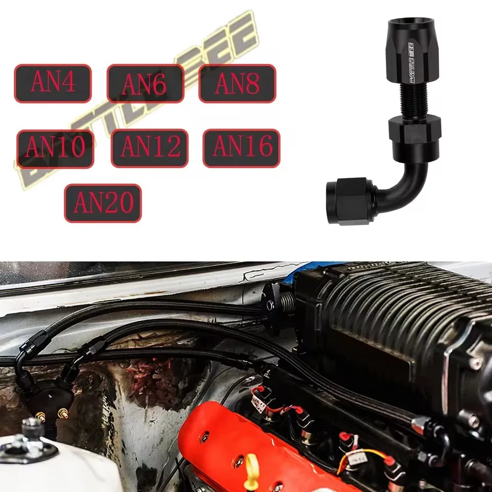 AN4/AN6/AN8/AN10/AN12/AN16/AN20 90 Degree Swivel Hose End Fitting Adapter For Swivel Oil Fuel CPE Line
AN4/AN6/AN8/AN10/AN12/AN16/AN20 90 Degree Swivel Hose End Fitting Adapter For Swivel Oil Fuel CPE Line