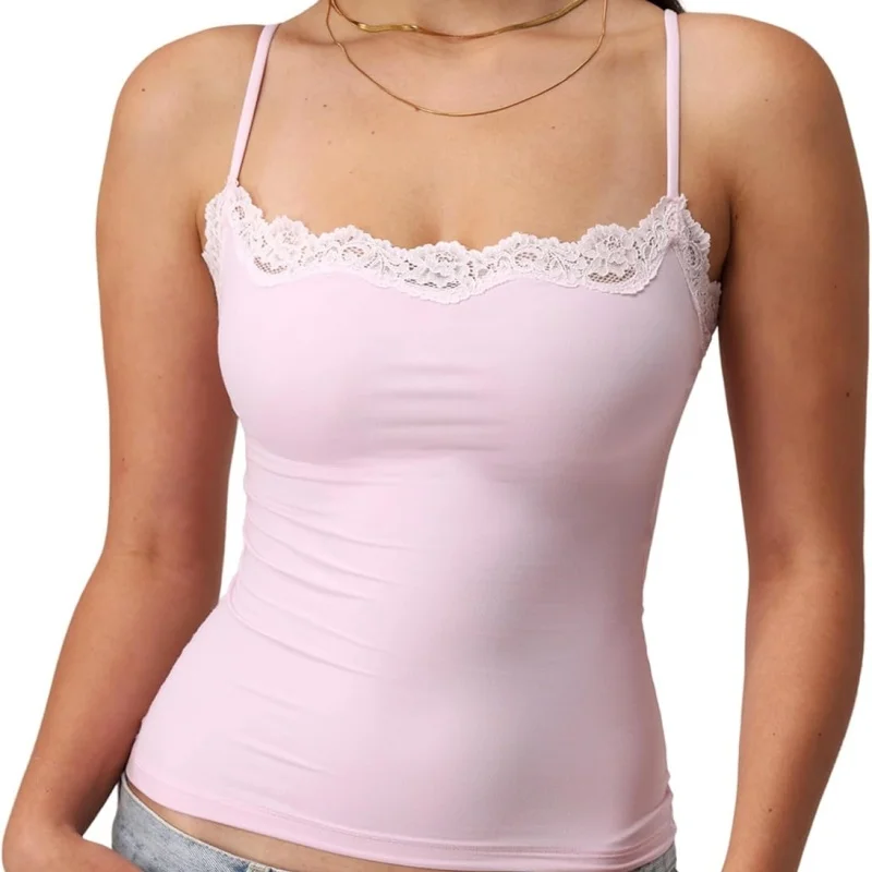 Y2k Padded Lace Camisoles Top Spaghetti Strap Sexy Tank Top Solid Color Slim Fit Club Party Shirts Motorcycle Crop Tops
Y2k Padded Lace Camisoles Top Spaghetti Strap Sexy Tank Top Solid Color Slim Fit Club Party Shirts Motorcycle Crop Tops
