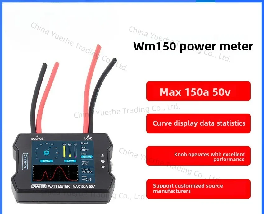 ToolkitRC WM150 Измеритель мощности 50 В 150 А/32-бит ARM/12-битный АЦП/сигнал дроссельной заслонки
ToolkitRC WM150 Измеритель мощности 50 В 150 А/32-бит ARM/12-битный АЦП/сигнал дроссельной заслонки