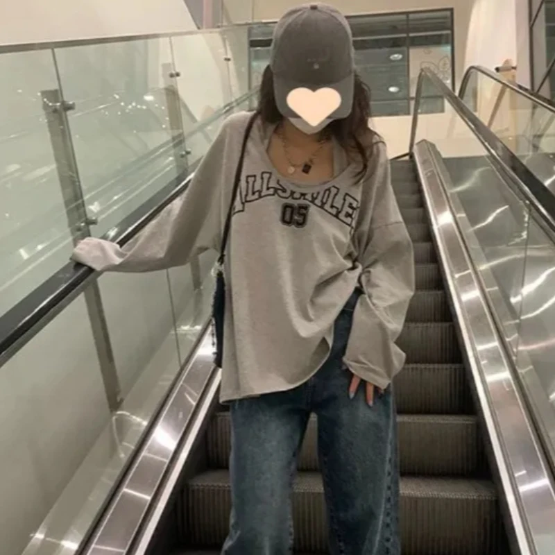 TrendyTwo Piece Set Casual Street Spring Autumn Set Wom Sweet Cool Style Inside Hanging Neck Strap Korean Loose Off Shoulder Top
TrendyTwo Piece Set Casual Street Spring Autumn Set Wom Sweet Cool Style Inside Hanging Neck Strap Korean Loose Off Shoulder Top