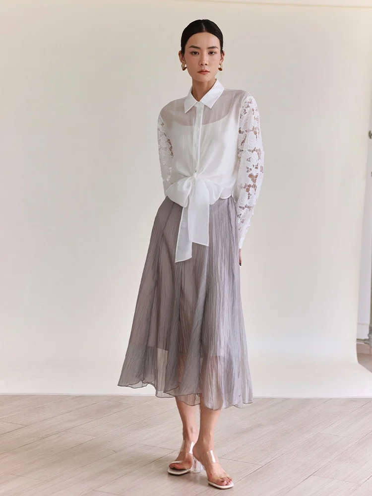 Arnahome Lace irt Women's Knot Waist Design White Faionable Top French Sle Straight Cut Hollow out Long Sve Stand Co...
Arnahome Lace irt Women's Knot Waist Design White Faionable Top French Sle Straight Cut Hollow out Long Sve Stand Co...