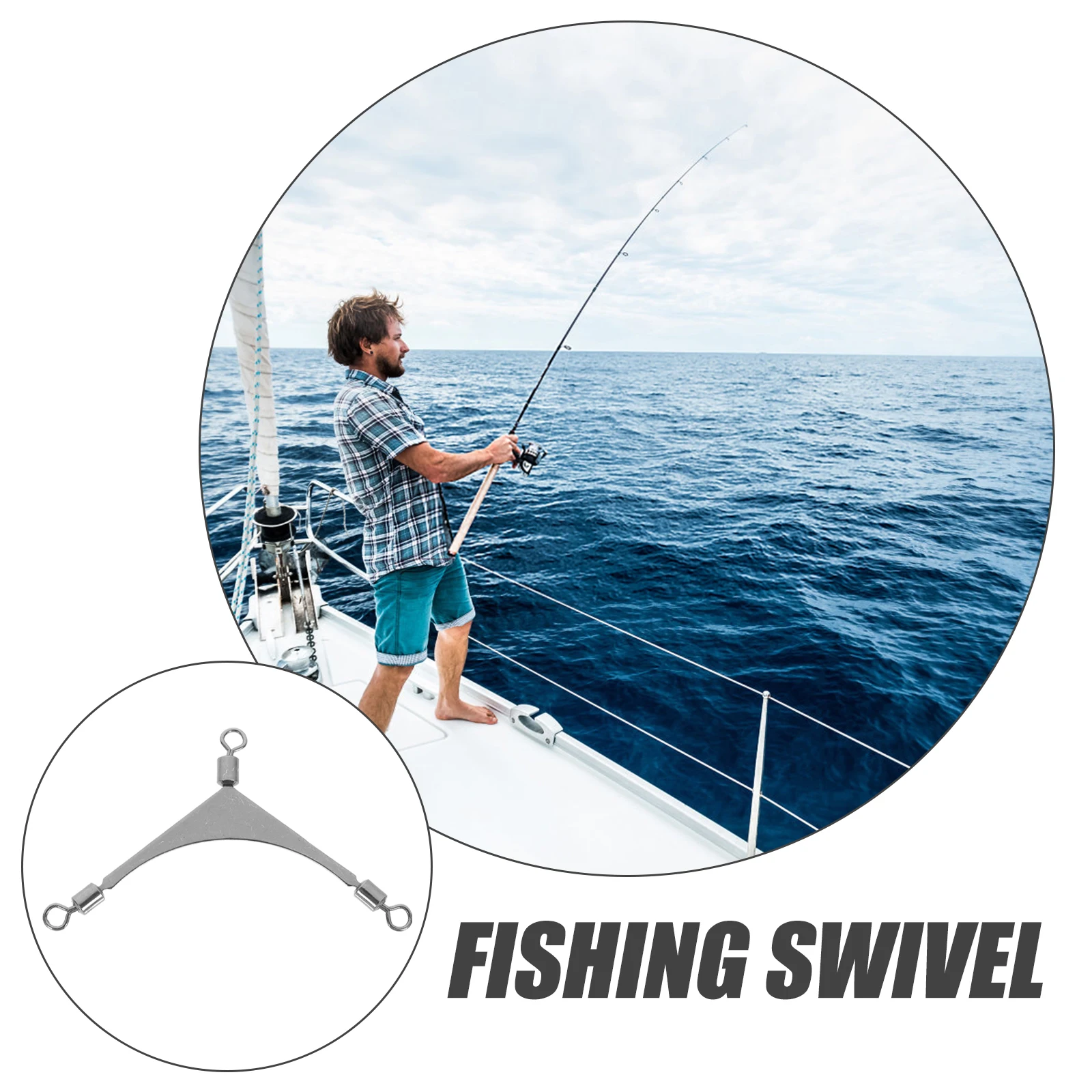 15 Pcs Three-fork Rotation Ring Fishing Lure Swivel American Style Way Line Connectors Stainless Steel 
15 Pcs Three-fork Rotation Ring Fishing Lure Swivel American Style Way Line Connectors Stainless Steel