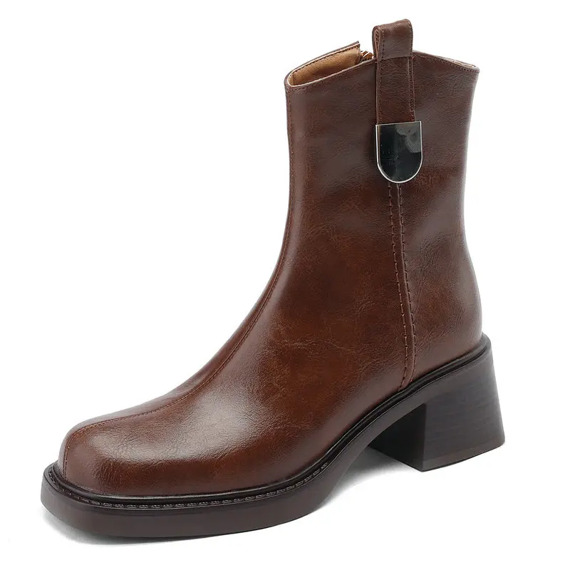 2024 Women Ankle Boots Genuine Leather Square High Heel Casual Shoes Woman Autumn Winter Motorcycle Boots Size 34-41
2024 Women Ankle Boots Genuine Leather Square High Heel Casual Shoes Woman Autumn Winter Motorcycle Boots Size 34-41