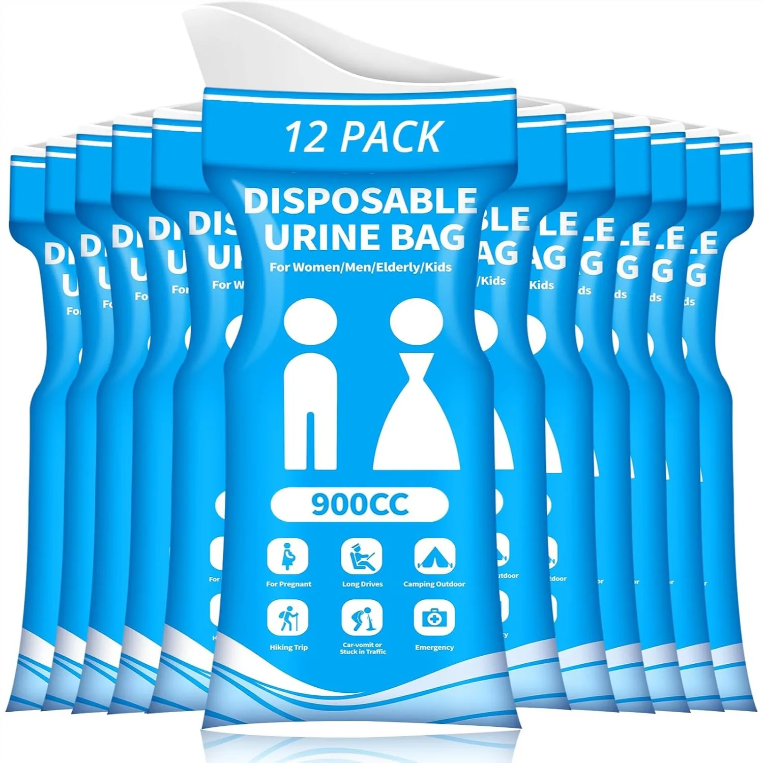 Disposable Urine Bag for Travel - 900ML Portable Pee Bags for Women Men with Strong Seal and Leak-proof Design for Car Camping
Disposable Urine Bag for Travel - 900ML Portable Pee Bags for Women Men with Strong Seal and Leak-proof Design for Car Camping