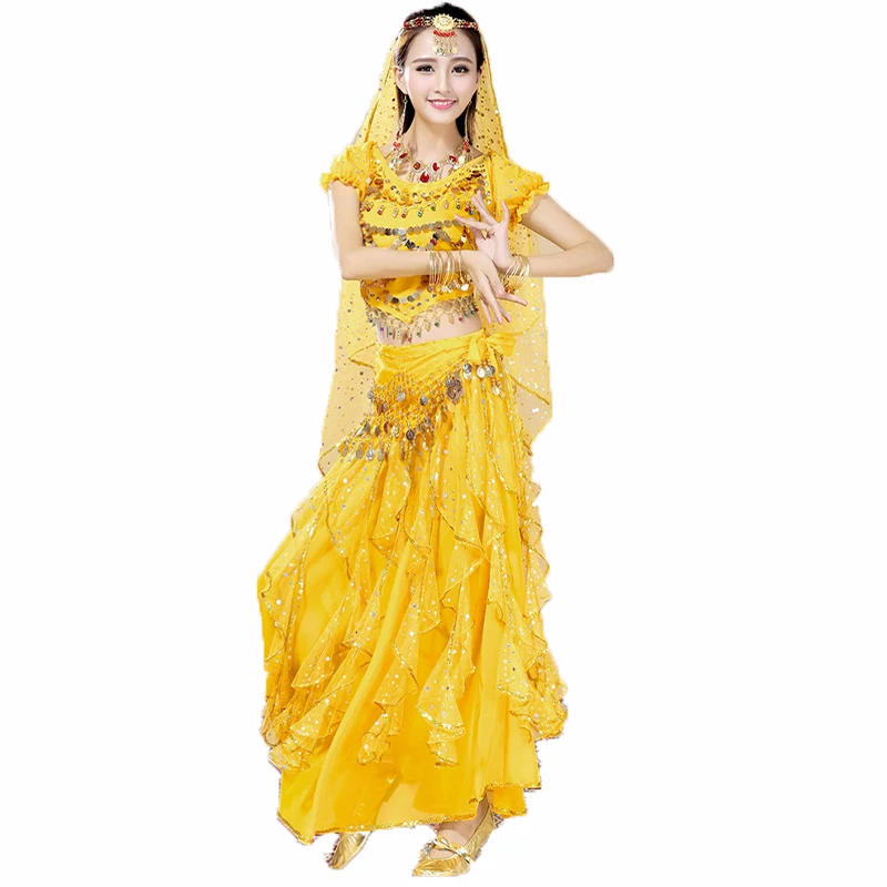 Bollywood Dress Adult Sequins Costume Women Indian Dance Belly Dance Clothing Performance Chiffon Skirt Set Rave Dancewear Suit
Bollywood Dress Adult Sequins Costume Women Indian Dance Belly Dance Clothing Performance Chiffon Skirt Set Rave Dancewear Suit