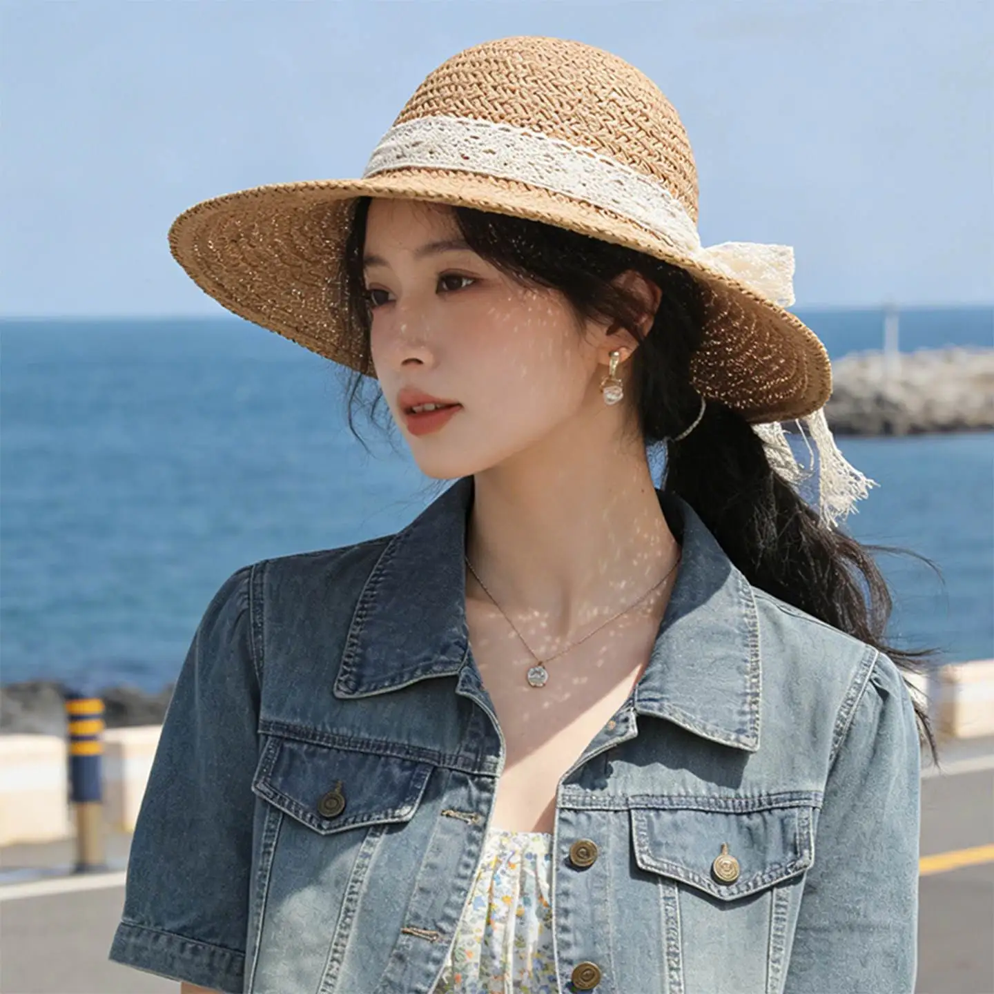 Beach Ladies Summer 2026 New Wide Brim Sun Protection Straw Hat Holiday Style Sand Beach Cap Large Rim Sunscreen Sun Hat
Beach Ladies Summer 2026 New Wide Brim Sun Protection Straw Hat Holiday Style Sand Beach Cap Large Rim Sunscreen Sun Hat