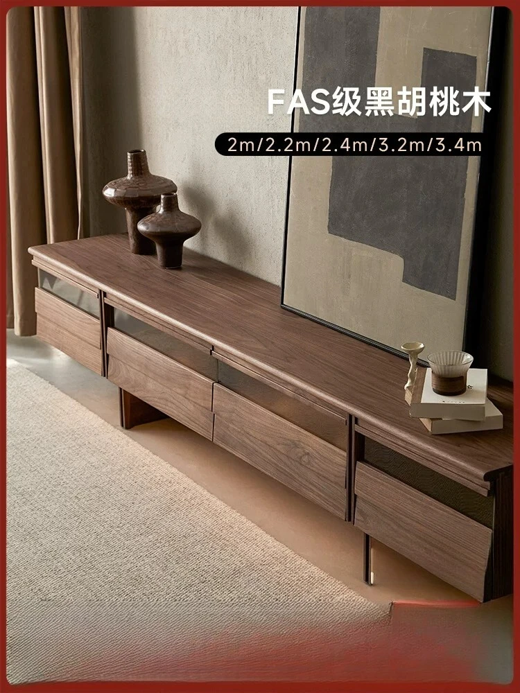 PYH black walnut medieval TV cabinet new solid wood Chinese 3-meter floor-to-ceiling long cabinet
PYH black walnut medieval TV cabinet new solid wood Chinese 3-meter floor-to-ceiling long cabinet