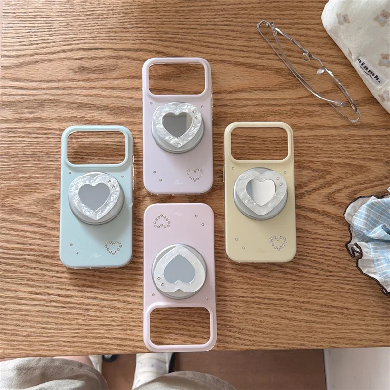 Cute Heart Mirror For MagSafe Phone Case for iPhone 15 16 17 Pro Max Shockproof Protective Cover Kawaii Case Rhinestone
Cute Heart Mirror For MagSafe Phone Case for iPhone 15 16 17 Pro Max Shockproof Protective Cover Kawaii Case Rhinestone
