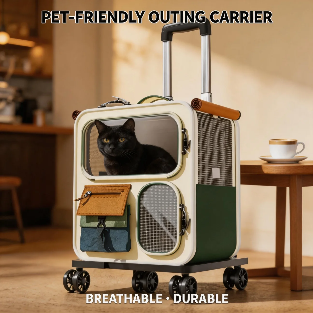 Large-capacity Rectangular Pet Carrier Cats Portable Multi-cat Pet Luggage Wheels Multifunctional Trolley case Transparent
Large-capacity Rectangular Pet Carrier Cats Portable Multi-cat Pet Luggage Wheels Multifunctional Trolley case Transparent