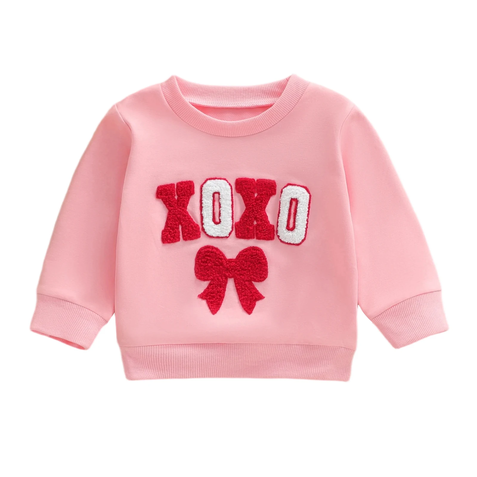 Little Girls Valentine s Day Sweatshirts Long Sleeve Round Neck Bow Letter Embroidery Pullover
Little Girls Valentine s Day Sweatshirts Long Sleeve Round Neck Bow Letter Embroidery Pullover
