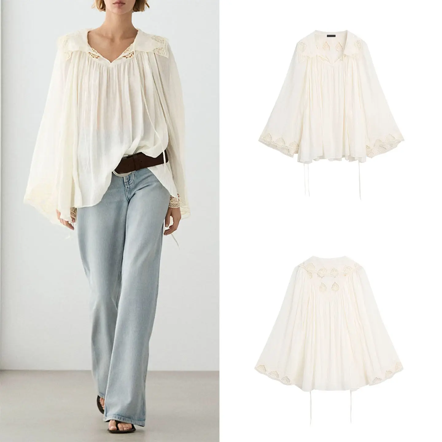 Women's Casual Summer Shirt 2026 New Style Long Sleeve V-Neck Embroidered Decorative Airy Feel Floating Cover up Zadata
Women's Casual Summer Shirt 2026 New Style Long Sleeve V-Neck Embroidered Decorative Airy Feel Floating Cover up Zadata