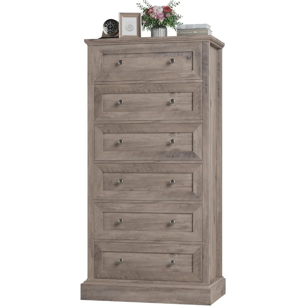 6 Drawer Dresser, 56'' Tall Dresser with Mental Double Handles, Chest of Drawers for Hallway Living Room, Wash Gray
6 Drawer Dresser, 56'' Tall Dresser with Mental Double Handles, Chest of Drawers for Hallway Living Room, Wash Gray