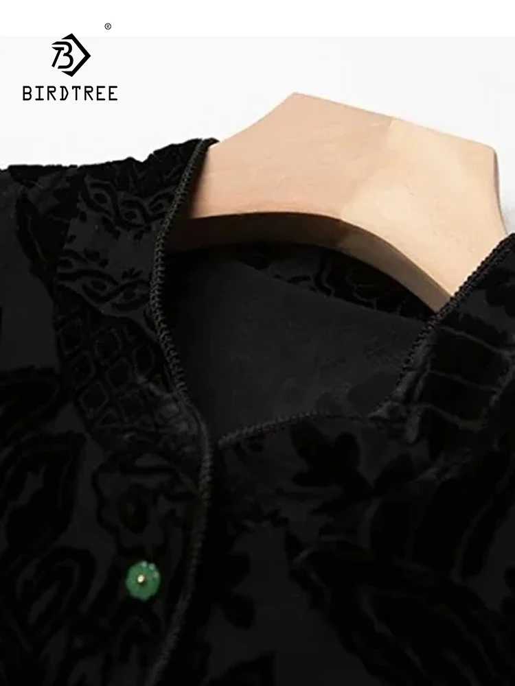 Birdtree New Chinese Stand up Collar Cardigan Shirt,100%Real Silk Velvet Jacquard Jade Button Shirt,2024 Spring New T3D814QC
Birdtree New Chinese Stand up Collar Cardigan Shirt,100%Real Silk Velvet Jacquard Jade Button Shirt,2024 Spring New T3D814QC