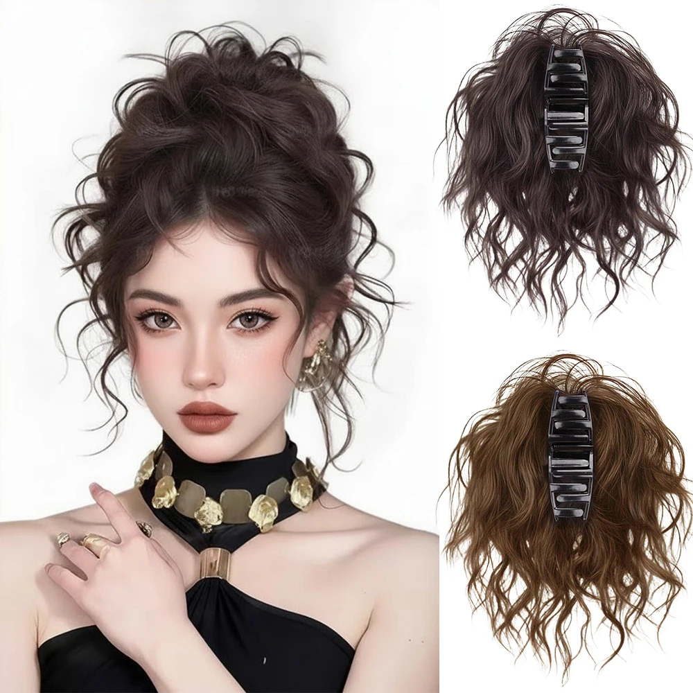 Synthetic Claw Clip Bun Hairpiece Latin Curly Volume High Ponytail Hair Donut Fake Hair Daily Party Accessory for Women
Synthetic Claw Clip Bun Hairpiece Latin Curly Volume High Ponytail Hair Donut Fake Hair Daily Party Accessory for Women