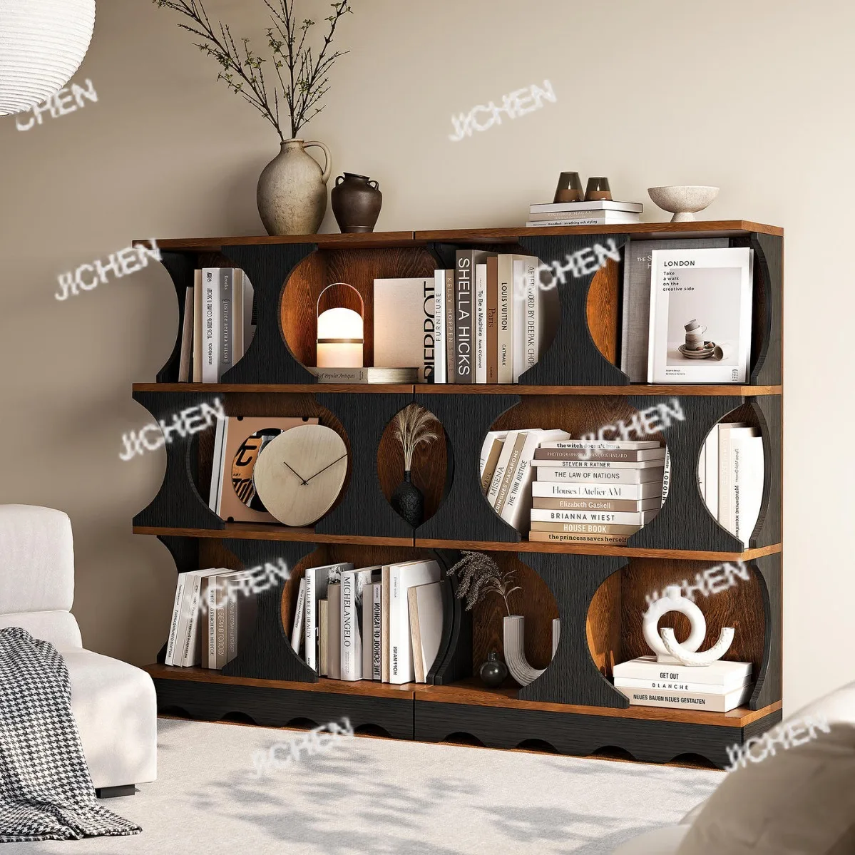 Medieval style red oak all solid wood bookshelf classical style storage bookcase retro Chinese combination bookcase
Medieval style red oak all solid wood bookshelf classical style storage bookcase retro Chinese combination bookcase