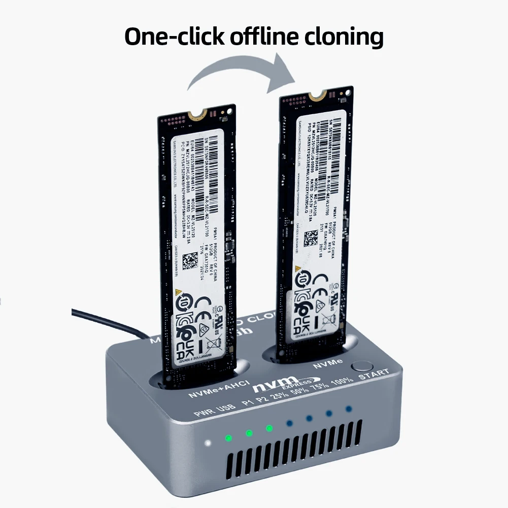 Dual-Bay M.2 NVME SSD Clone USB3.2 Type C M.2 SSD Enclosure M/B M Key Solid Disk Case M.2 M.3 NVME PCI-E for M2 SSD M Key SSD
Dual-Bay M.2 NVME SSD Clone USB3.2 Type C M.2 SSD Enclosure M/B M Key Solid Disk Case M.2 M.3 NVME PCI-E for M2 SSD M Key SSD