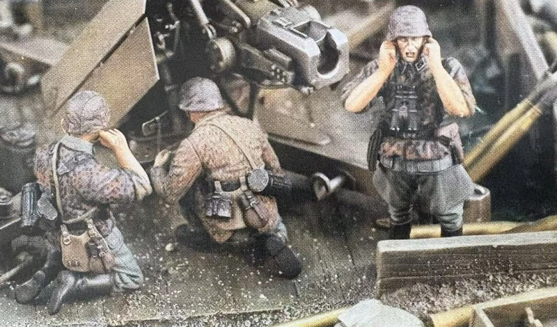 1/35 Scale Die-Cast Resin Figure Model Kit WWII German Gun Crew 3 Figures (No Flak) Unassembled and Unpainted
1/35 Scale Die-Cast Resin Figure Model Kit WWII German Gun Crew 3 Figures (No Flak) Unassembled and Unpainted