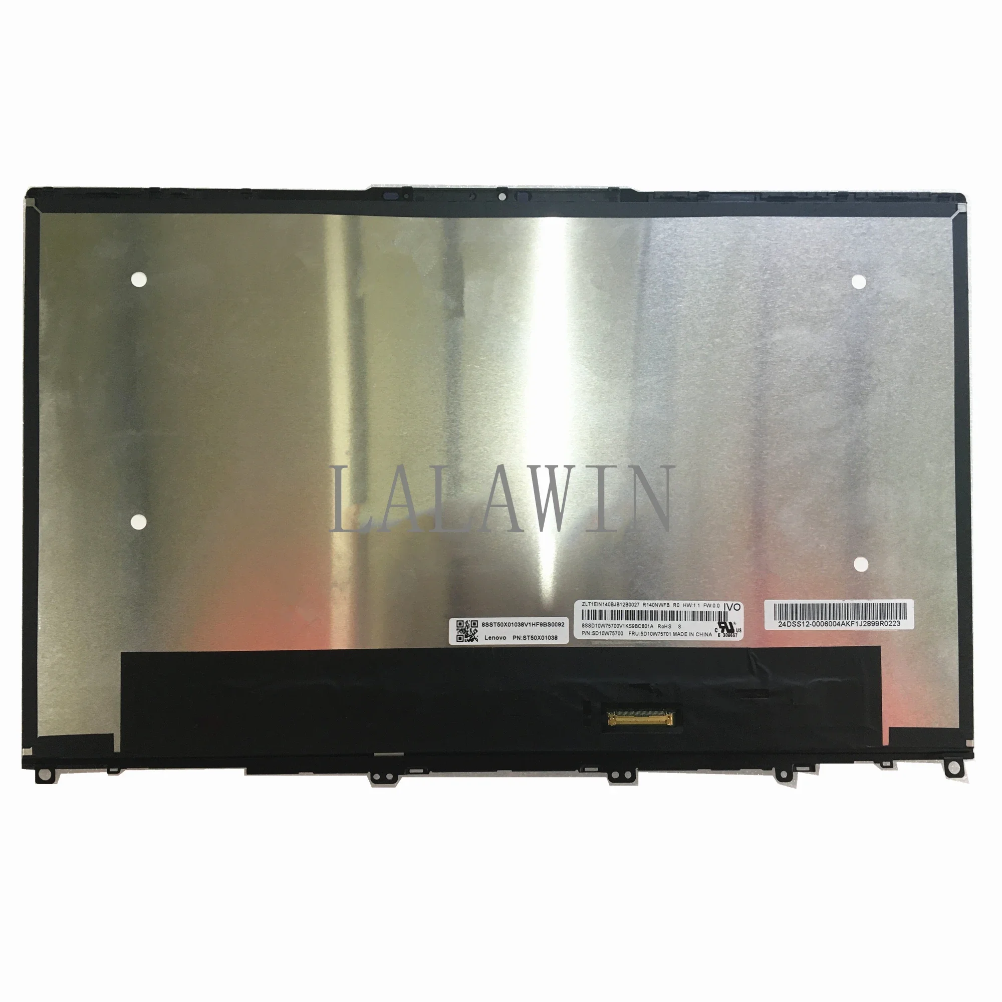 For Lenovo YOGASlim 7-14 lTL05 FRU:5D10W75701 R140NWFB R0 LCD Touch Screen Assembly Replacement Parts with Frame
For Lenovo YOGASlim 7-14 lTL05 FRU:5D10W75701 R140NWFB R0 LCD Touch Screen Assembly Replacement Parts with Frame