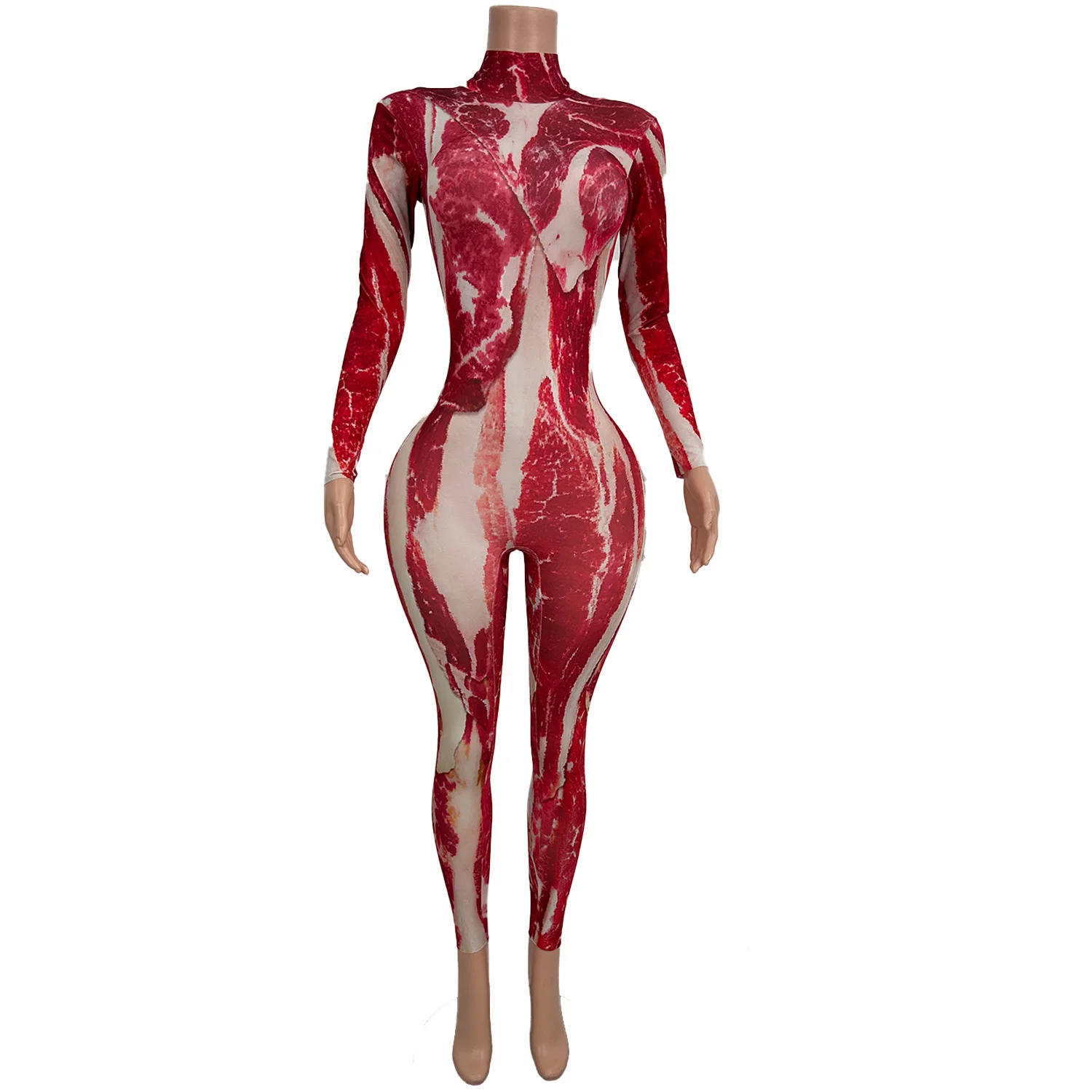 Sexy Halloween Horror Meat Cosplay Costumes Role Playing Performance Outfits Spandex Bodysuit Women Club One Piece Jumpsuit
Sexy Halloween Horror Meat Cosplay Costumes Role Playing Performance Outfits Spandex Bodysuit Women Club One Piece Jumpsuit