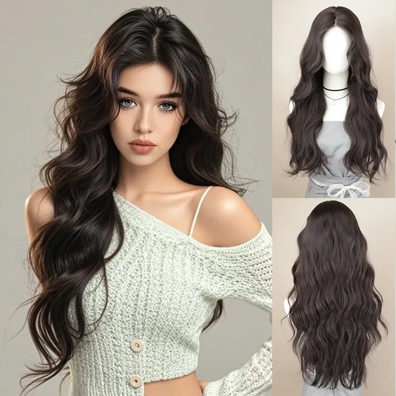 A 26-Inch Black Tea-Colored Wavy Curly Synthetic Wig Is Suitable For Women'S Daily, Party And Halloween Fashion Natural Hair
A 26-Inch Black Tea-Colored Wavy Curly Synthetic Wig Is Suitable For Women'S Daily, Party And Halloween Fashion Natural Hair