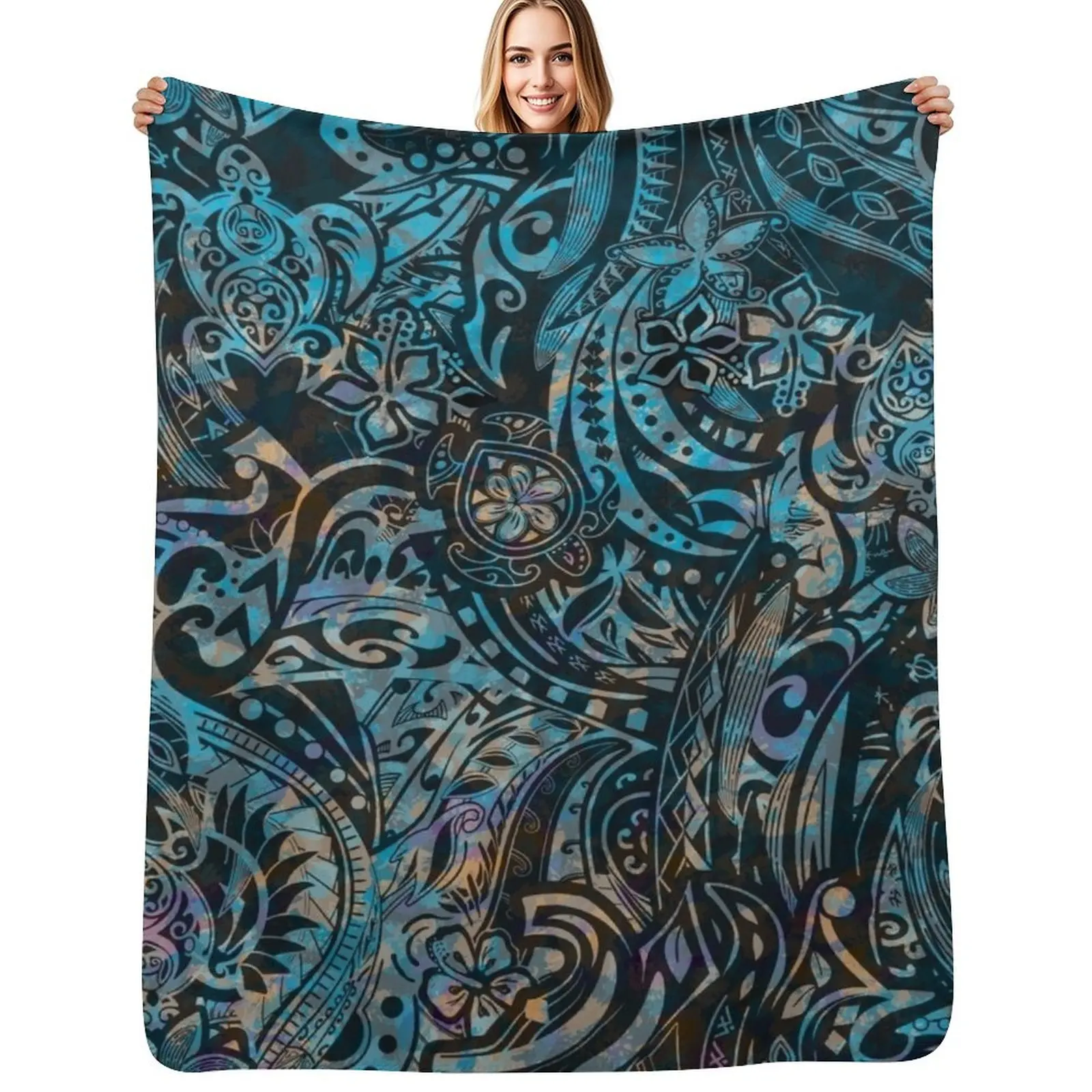 Hawaiian Tribal Abstract Throw Blanket Shaggy Furry Soft Blanket for Bedroom Living Room
Hawaiian Tribal Abstract Throw Blanket Shaggy Furry Soft Blanket for Bedroom Living Room