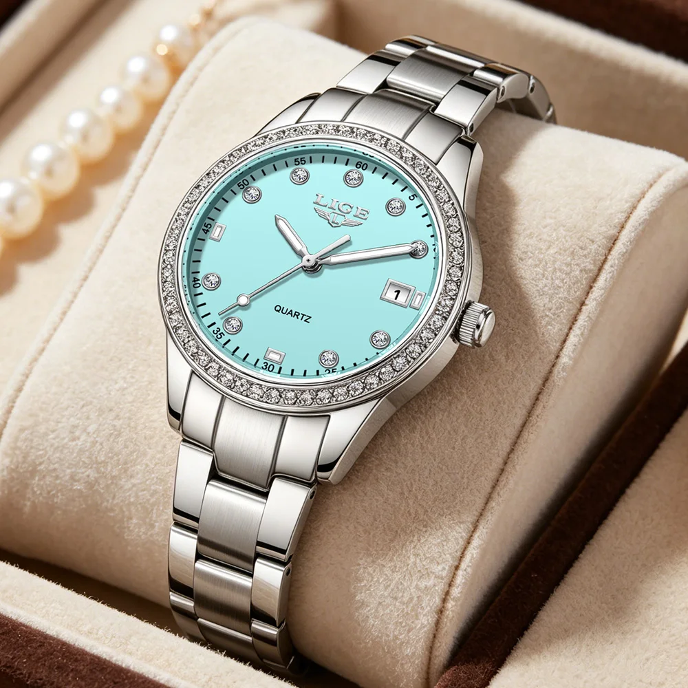 LIGE New Luxury Ladies Wristwatches Fashion Diamond Women's Quartz Watches Top Brand Woman's Gifts Clock Calendar Stainless
LIGE New Luxury Ladies Wristwatches Fashion Diamond Women's Quartz Watches Top Brand Woman's Gifts Clock Calendar Stainless