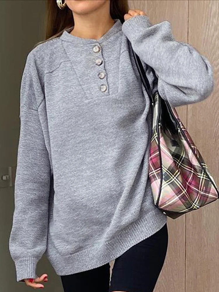 Clinkly Vintage Buttons Sweaters Women Casual Knitted Jumpers Y2k Aesthetic Sweater Pullovers Long Sleeve Sweatshirt Knitwear
Clinkly Vintage Buttons Sweaters Women Casual Knitted Jumpers Y2k Aesthetic Sweater Pullovers Long Sleeve Sweatshirt Knitwear