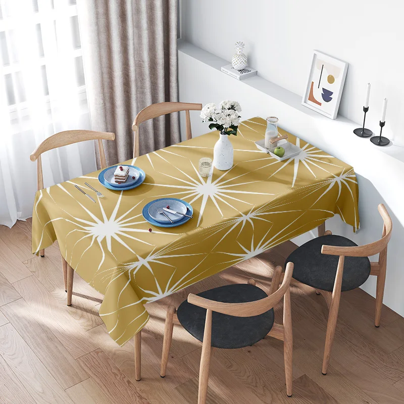 Modern Home Decor Sunburst Tablecloth Yellow White Flower Pattern Table Linen for Dining Room Decor 170x265cm (Yellow)
Modern Home Decor Sunburst Tablecloth Yellow White Flower Pattern Table Linen for Dining Room Decor 170x265cm (Yellow)