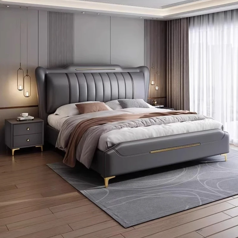 Modern Double Bed Leg Support Nightstands Storage Lounge Bed French Sleeping King Size Letto Matrimoniale Home Accessories
Modern Double Bed Leg Support Nightstands Storage Lounge Bed French Sleeping King Size Letto Matrimoniale Home Accessories