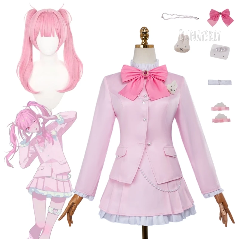 Link Click Li Tianxi 5th Anniversary Cosplay Costume Pink School Uniform Style Wigs Jacket Blouse Skirt Bow Tie Necklace Earring
Link Click Li Tianxi 5th Anniversary Cosplay Costume Pink School Uniform Style Wigs Jacket Blouse Skirt Bow Tie Necklace Earring