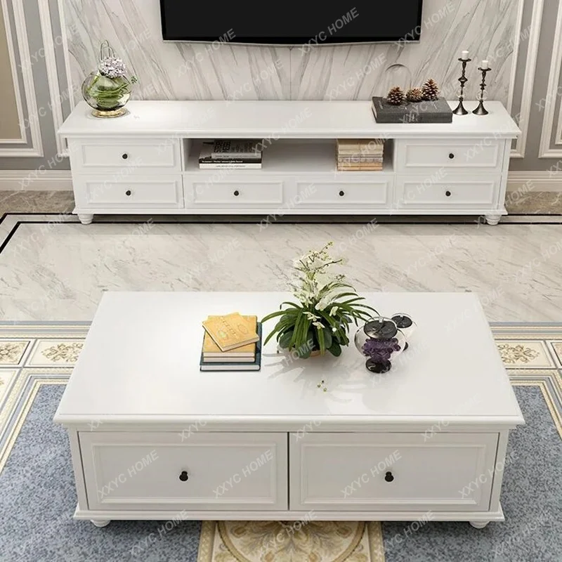 FG country solid wood TV cabinet modern simple bedroom hollow white locker
FG country solid wood TV cabinet modern simple bedroom hollow white locker