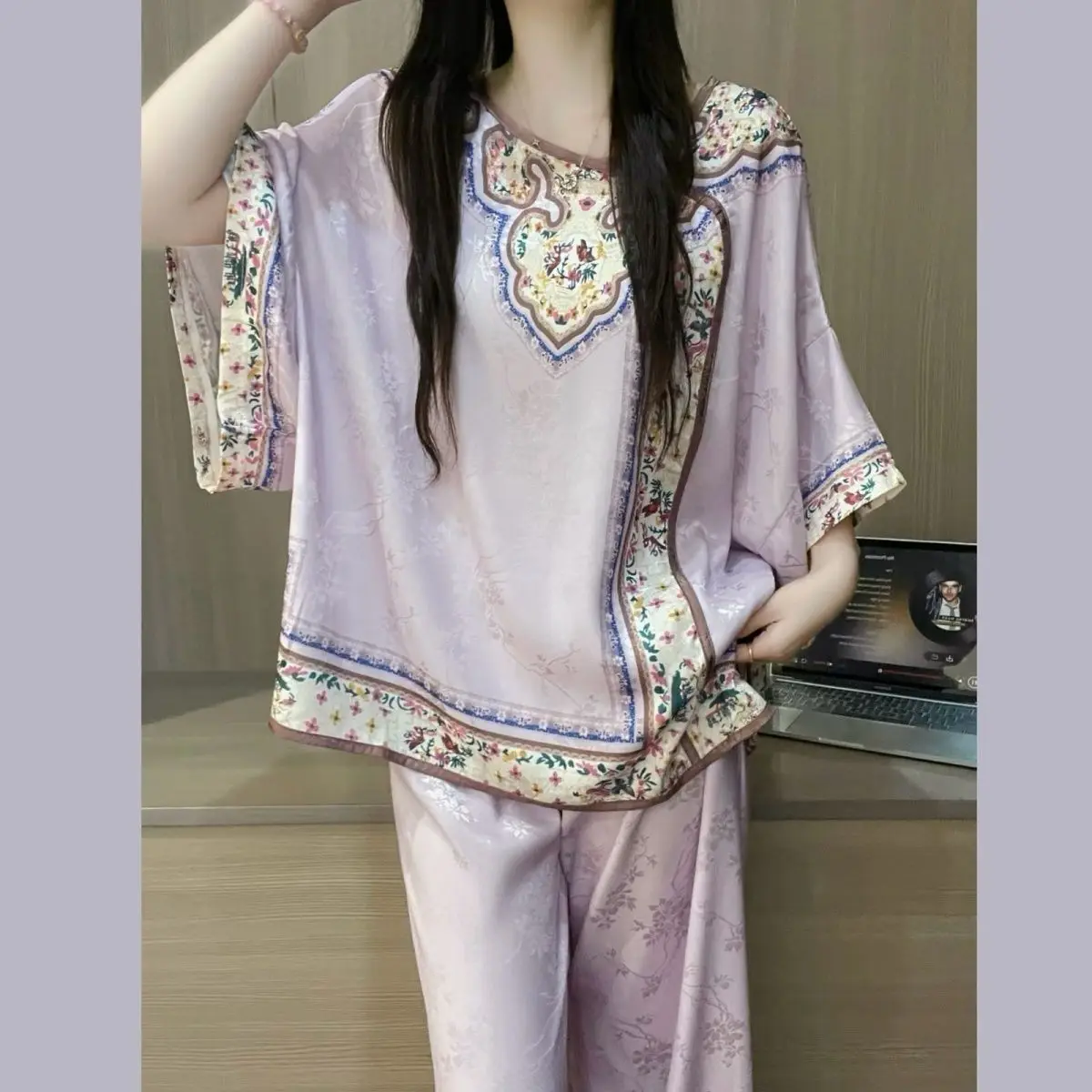 Women Vintage Pajama Spring Pyjamas Long Sleeve Pants Sleepwear Outdoor Pijama Casual Nightwear Courtly Style Fairy Home Clothes
Women Vintage Pajama Spring Pyjamas Long Sleeve Pants Sleepwear Outdoor Pijama Casual Nightwear Courtly Style Fairy Home Clothes