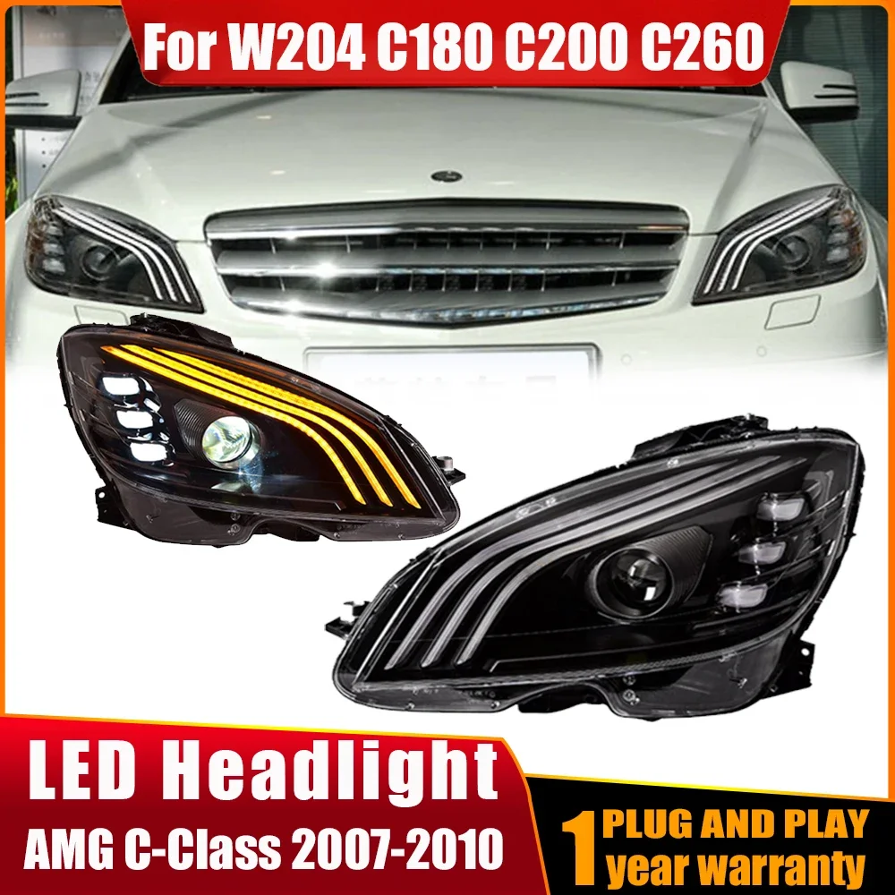 Car Led Front Lights For Benz W204 Headlights 2007-2010 C300 C260 C200 LED Headlight DRL Turn Signal Modified Auto Accessories
Car Led Front Lights For Benz W204 Headlights 2007-2010 C300 C260 C200 LED Headlight DRL Turn Signal Modified Auto Accessories