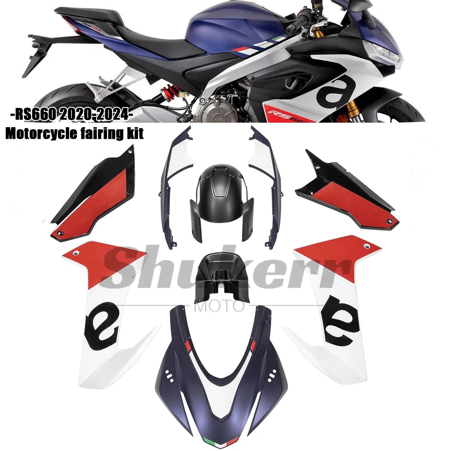Shukerr Moto New Abs Plastics Motorcycle Fairing Kit Fit for Aprilia Rs660 2021-2024 Injection Mold Bodywork Kit Blue White Red
Shukerr Moto New Abs Plastics Motorcycle Fairing Kit Fit for Aprilia Rs660 2021-2024 Injection Mold Bodywork Kit Blue White Red