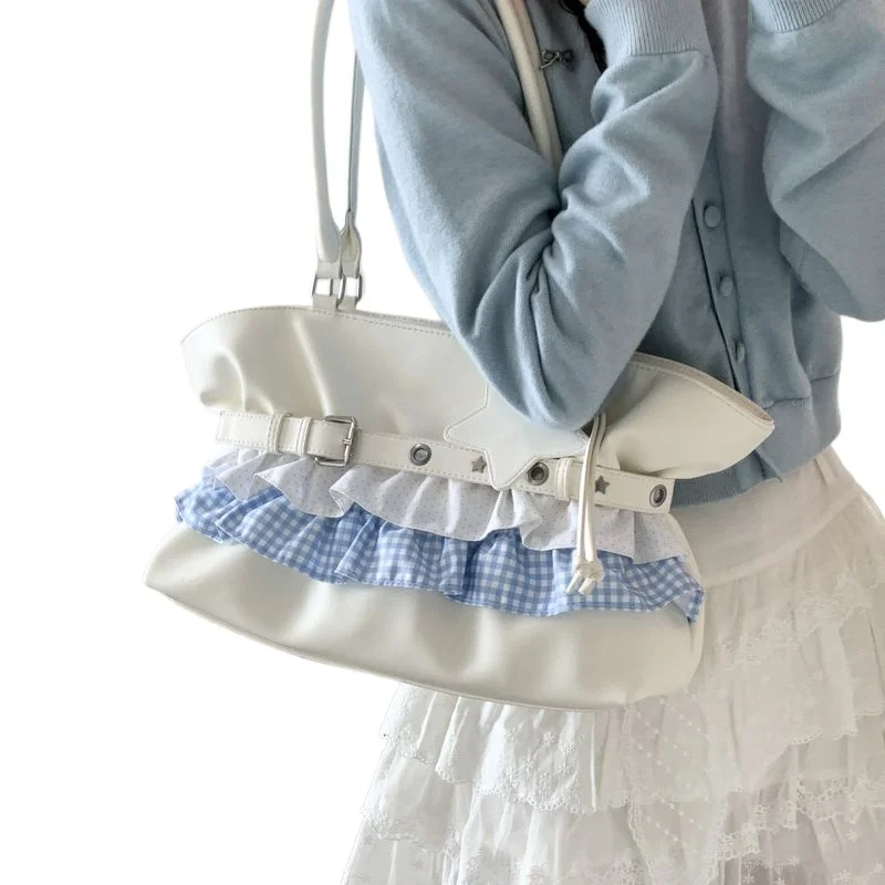 Ballet Lace Handheld Locomotive Bag Women's 2026 New Trendy Summer Fashion Tote Bag Temperament Commuter Shoulder Armpit Bag
Ballet Lace Handheld Locomotive Bag Women's 2026 New Trendy Summer Fashion Tote Bag Temperament Commuter Shoulder Armpit Bag