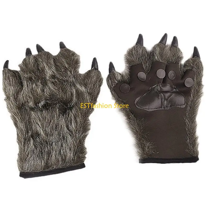 Y5GC Costume Wolf Claws Gloves for Halloween Cosplay Costumes Party Brown
Y5GC Costume Wolf Claws Gloves for Halloween Cosplay Costumes Party Brown