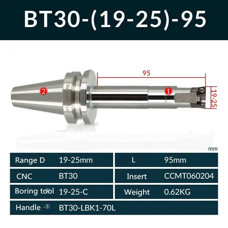 Ручка BT30 и высокоточная расточная головка RBH19-25 с двумя битами, грубая и гладкая, используемая для глубоких отверстий, для пластин, расточного инструмента
Ручка BT30 и высокоточная расточная головка RBH19-25 с двумя битами, грубая и гладкая, используемая для глубоких отверстий, для пластин, расточного инструмента