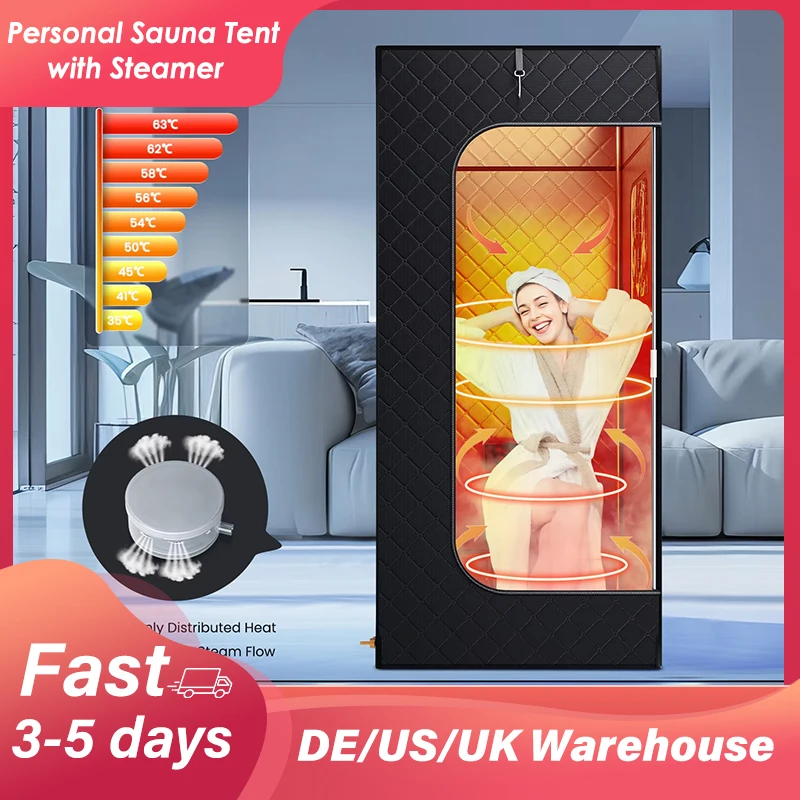 Steam Sauna for Home Sauna Tent Full Body Sauna Relaxation Detox Sauna Box with 1000W 2.6L Steamer Generator,Large 180*85*85cm
Steam Sauna for Home Sauna Tent Full Body Sauna Relaxation Detox Sauna Box with 1000W 2.6L Steamer Generator,Large 180*85*85cm