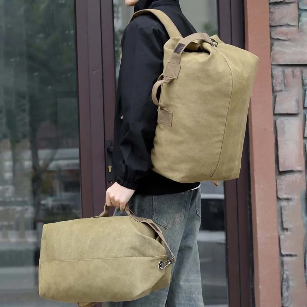 Elegant Vintage Canvas Rucksack Solid Color Handbag Multi-pockets Design Backpack Folding Multi-purpose
Elegant Vintage Canvas Rucksack Solid Color Handbag Multi-pockets Design Backpack Folding Multi-purpose