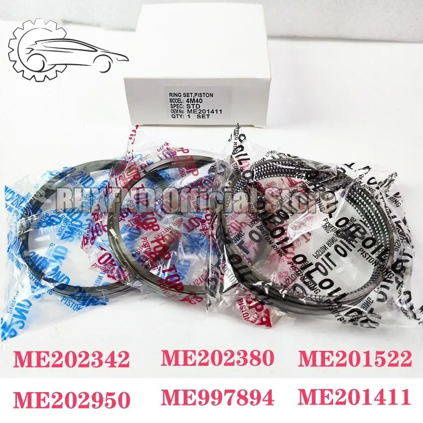 ME201411 ME997894 ME201522 4M40 4M40-TC piston ring suitable for Mitsubishi Pajero GLS GLX Montero GLS Canter 2835cc
ME201411 ME997894 ME201522 4M40 4M40-TC piston ring suitable for Mitsubishi Pajero GLS GLX Montero GLS Canter 2835cc