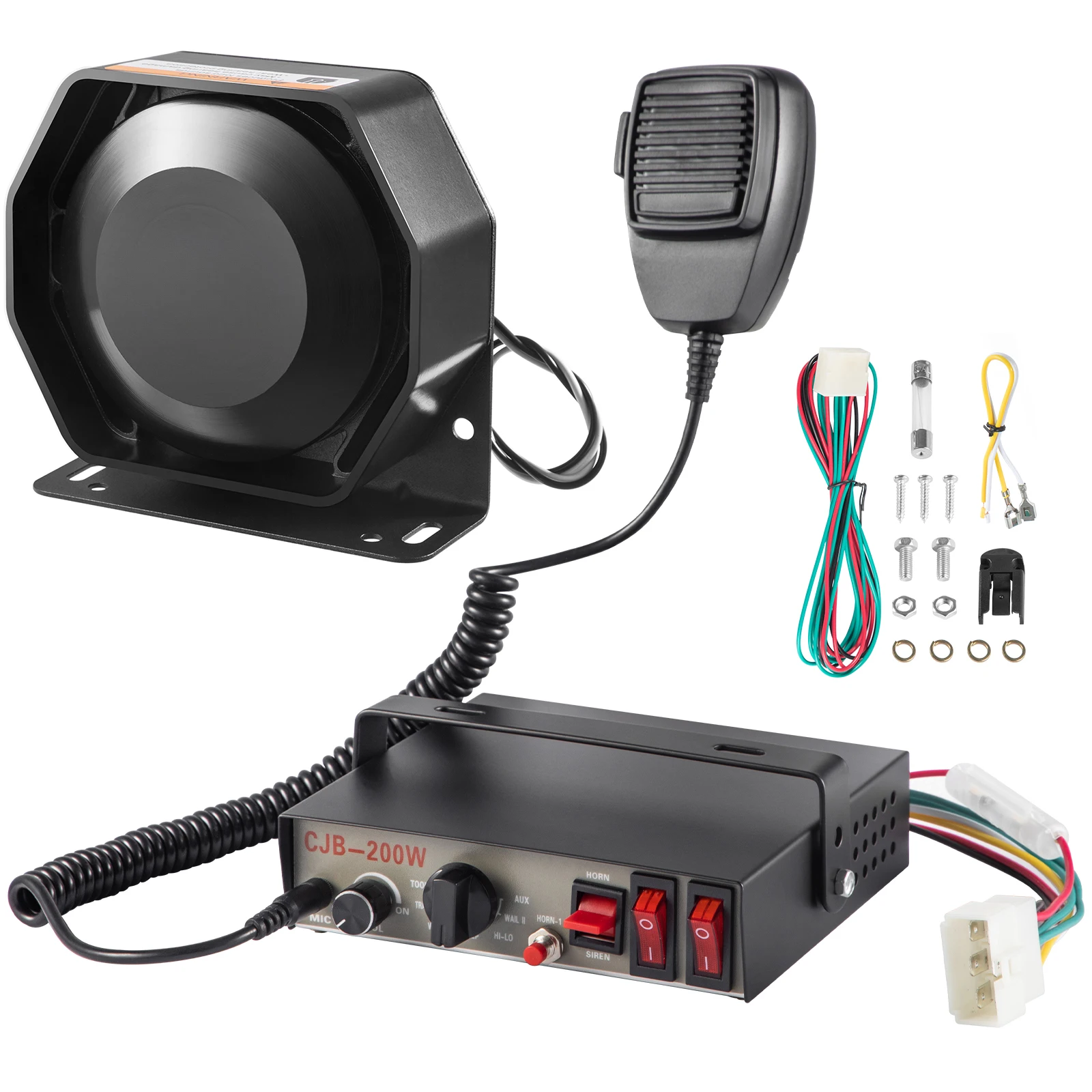 SucceBuy Police Sirens 200W Car Warning Alarm Handhold Microphone Light Control Switches Emergency Electronic for Car Fire Truck
SucceBuy Police Sirens 200W Car Warning Alarm Handhold Microphone Light Control Switches Emergency Electronic for Car Fire Truck