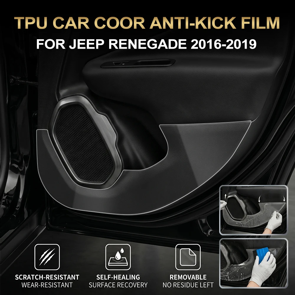 Clear TPU Car Door Anti Kick Pad Stickers For Jeep Renegade 2016-2019 Inner Side Edge Film Auto Door Side Panel Protection Pad
Clear TPU Car Door Anti Kick Pad Stickers For Jeep Renegade 2016-2019 Inner Side Edge Film Auto Door Side Panel Protection Pad
